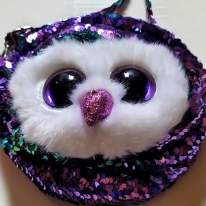 Ty Sequin Owl Kids Bag - Purple and White